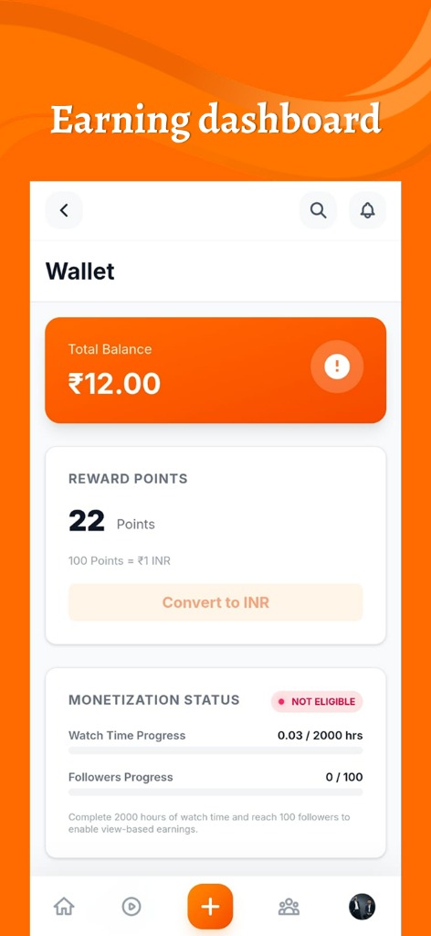Earning Dashboard