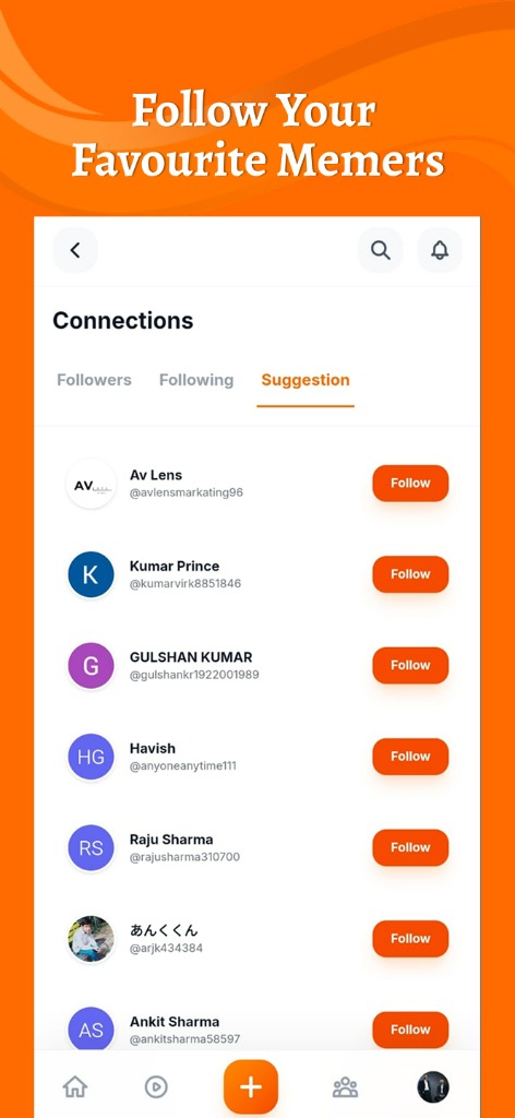 Follow Favourite Memers